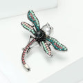 Metal Alloy Enamel Rhinestone Dragonfly Brooch For Coats And Sweaters view 3