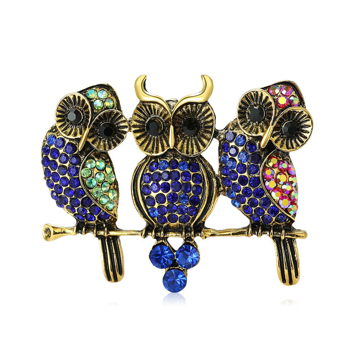 Alloy Owl Brooch Pin For Cute Sweater And Clothing Decoration