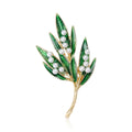 Alloy Enamel White Ash Tree Brooch For Coat Scarf Decoration view 1