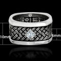 Personalized Twist Texture Alloy Electroplated Rhinestone Ring, Popular Unisex Fashion Finger Jewelry view 4