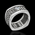 Personalized Twist Texture Alloy Electroplated Rhinestone Ring, Popular Unisex Fashion Finger Jewelry view 1