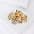 Alloy Enamel Squirrel Brooch Cute Animal Lapel Pin For Accessories view 3