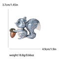 Alloy Enamel Squirrel Brooch Cute Animal Lapel Pin For Accessories view 6