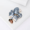 Alloy Enamel Squirrel Brooch Cute Animal Lapel Pin For Accessories view 5