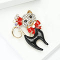 Alloy Enamel Rhinestone Cat Bow Brooch Pin For Fashion Accessories view 4
