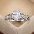 Minimalist Four Prong Zircon Ring For Women European American Engagement Proposal Jewelry view 6