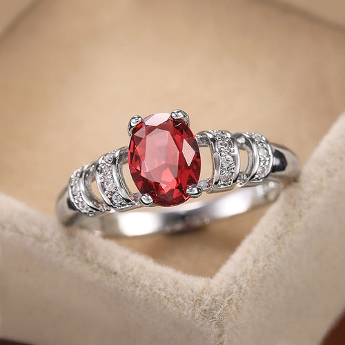 Minimalist Four Prong Zircon Ring For Women European American Engagement Proposal Jewelry