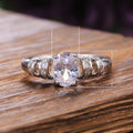 Minimalist Four Prong Zircon Ring For Women European American Engagement Proposal Jewelry view 5