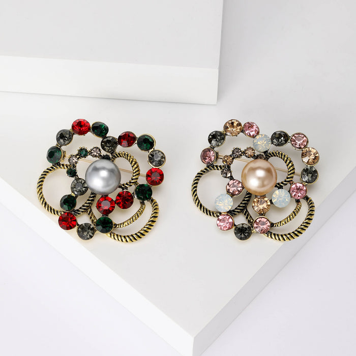 Alloy Simple Brooch Scarf Buckle Lapel Pin For Cardigans And Sweaters