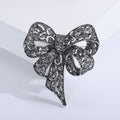 Metal Alloy Rhinestone Bow Brooch Pin For Vintage Garment Accessories view 7