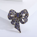 Metal Alloy Rhinestone Bow Brooch Pin For Vintage Garment Accessories view 8