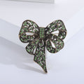 Metal Alloy Rhinestone Bow Brooch Pin For Vintage Garment Accessories view 9