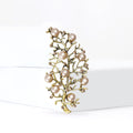 Alloy Faux Pearl Flower Brooch Pin For Suits And Coats view 3