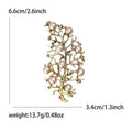 Alloy Faux Pearl Flower Brooch Pin For Suits And Coats view 6