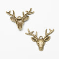 Zinc Alloy Deer Head Charm Pendant for DIY Necklace Bracelet Jewelry Making view 3