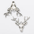 Zinc Alloy Deer Head Charm Pendant for DIY Necklace Bracelet Jewelry Making view 2