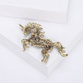 Alloy Rhinestone Unicorn Lapel Pin For Fashion Clothing Accessories Brooch view 3