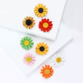 Alloy Enamel Daisy Brooch Pin Fresh Sunflower Collar Accessory view 4