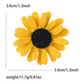 Alloy Enamel Daisy Brooch Pin Fresh Sunflower Collar Accessory view 9