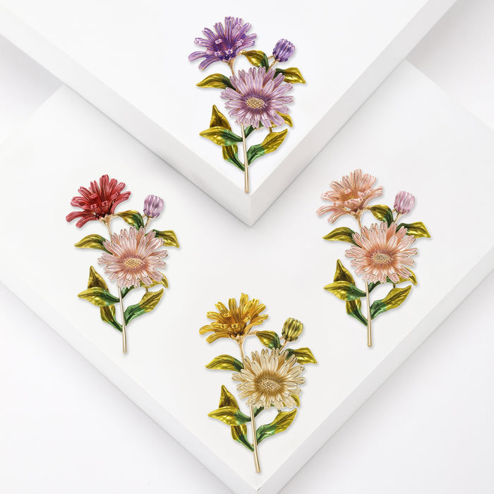 Alloy Daisy Brooch Pin For Coats Cardigans And Fashion Accessories
