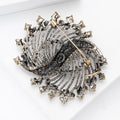 Vintage Alloy Red Green Brooch Pin For Anti Exposure Clothing view 4