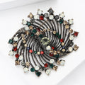 Vintage Alloy Red Green Brooch Pin For Anti Exposure Clothing view 3