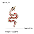 Alloy Rhinestone Snake Brooch Pin For Coats And Jackets view 4
