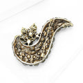 Vintage Alloy Rhinestone Brooch Pin For Scarves Collars And Garments view 4