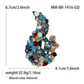 Vintage Alloy Rhinestone Brooch Pin For Scarves Collars And Garments view 5