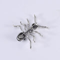 Alloy Enamel Blue Black Ant Brooch Pin For Unisex Insect Styling view 3