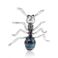 Alloy Enamel Blue Black Ant Brooch Pin For Unisex Insect Styling view 1