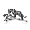 Metal Alloy Tiger Animal Brooch For Elegant Apparel Decoration view 2