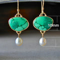 Classic Vintage Faux Pearl Resin Drop Earrings For Women Fashion Ear Jewelry view 2