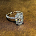 European Minimalist Women Ring With Oversized Cubic Zirconia Fashion Elegant Finger Jewelry Accessory view 1