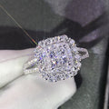 Classic European American Women's Micro Pave Zircon Wedding Ring Jewelry view 1