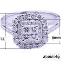 Classic European American Women's Micro Pave Zircon Wedding Ring Jewelry view 5