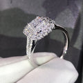 Classic European American Women's Micro Pave Zircon Wedding Ring Jewelry view 3