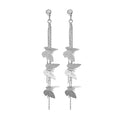 Vintage French Long Tassel Butterfly Alloy Rhinestone Drop Earrings For Women Elegant Statement Earrings view 5