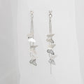 Vintage French Long Tassel Butterfly Alloy Rhinestone Drop Earrings For Women Elegant Statement Earrings view 2