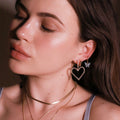 Simple Heart Shape Large Hoop Earrings For Women, European Party Nightclub Fashion Dangle Jewelry view 2