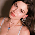Simple Heart Shape Large Hoop Earrings For Women, European Party Nightclub Fashion Dangle Jewelry view 3