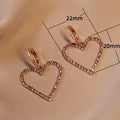 Simple Heart Shape Large Hoop Earrings For Women, European Party Nightclub Fashion Dangle Jewelry view 5