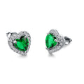 Simple Cute Heart Zircon Stud Earrings For Women, European American Versatile Ear Jewelry view 10