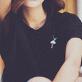 Alloy Rhinestone Ballerina Brooch Pin For Creative Fashion Accessories view 2
