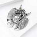 Alloy Vintage Long Wing Owl Brooch For Clothing Accessories view 4