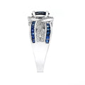 Vintage Women Ring With Blue Zircon Stone, European Style Versatile Fashion Jewelry view 3