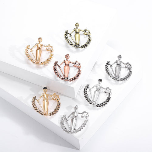 Metal Libra Zodiac Brooch Pin For Party And Banquet Gifts