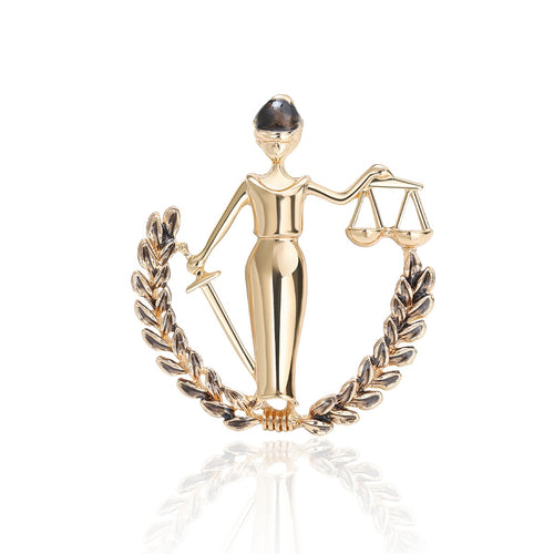 Metal Libra Zodiac Brooch Pin For Party And Banquet Gifts