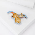 Metal Alloy Enamel Cute Flying Elephant Brooch Pin For Clothing view 3