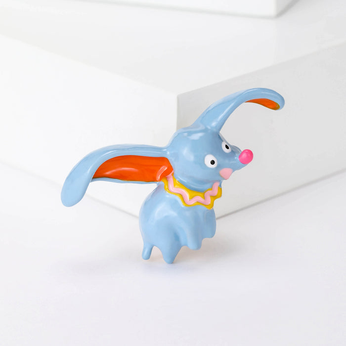 Metal Alloy Enamel Cute Flying Elephant Brooch Pin For Clothing
